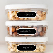 Elegant Script Scallop Lijst Kitchen Pantry Labels