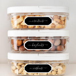 Elegant Script Scallop Lijst Kitchen Pantry Labels