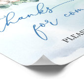 Elegant script schattige olifant bedankt voor het  poster (Hoek)