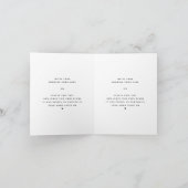 Elegant script schoon minimalistische bruiloft. On Kaart (Binnen)