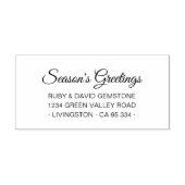 Elegant Script Seasons Greetings Typography Zelfinktende Stempel (Design)
