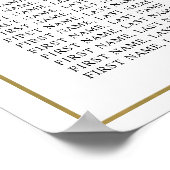 Elegant Script Seating Chart door Tabel 10 Tabelle Poster (Hoek)