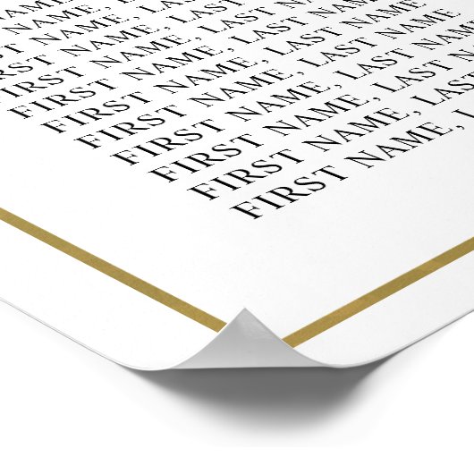 Elegant Script Seating Chart door Tabel 10 Tabelle Poster (Hoek)