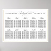Elegant Script Seating Chart door Tabel 10 Tabelle Poster (Voorkant)