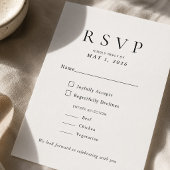 Elegant Script + Serif Huwelijks RSVP Kaart Sjablo