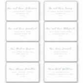 Elegant script Serif Text 8 bruiloft Adresetikette Sticker (Voorkant)