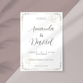 Elegant Script & Serif Wedding Invitation Kaart