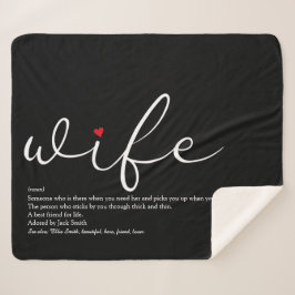 Elegant Script Sherpa Deken