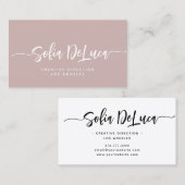 Elegant Script Signature Modern Professional Visitekaartje (Voorkant / Achterkant)