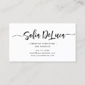 Elegant Script Signature Modern Professional Visitekaartje (Achterkant)