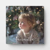 Elegant Script Signature Name Photo Fotoplaat (Voorkant)