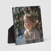 Elegant Script Signature Name Photo Fotoplaat (Voorkant)