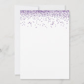 Elegant Script Silver Glitter Confetti Bruiloft Kaart (Achterkant)