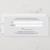 Elegant Script Simple Black Pink Cadeaubon (Achterkant)