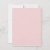 Elegant Script Simple Blush Pink Gold Monogram Notitiekaartje (Achterkant)