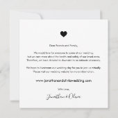 Elegant Script Simple Downsiving Smaller Wedding Aankondiging (Achterkant)