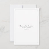 Elegant Script Simple Funeral Flat Thank You Card Bedankkaart (Achterkant)