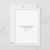Elegant Script Simple Funeral Flat Thank You Card Bedankkaart (Achterkant)