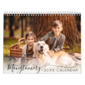 Elegant Script Simple One Photo per maand Kalender (Hoes)