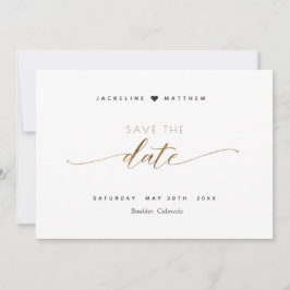 Elegant script, Simple Stamp Wedding Save the Date