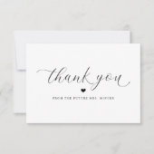 Elegant Script Simple Wedding Vrijgezellenfeest Fl Bedankkaart (Voorkant)