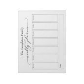 Elegant Script Simple Weekly Planner, White Notitieblok (Linkerzijde)
