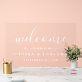 Elegant script simplistisch bruiloft acryl teken bord (Huwelijk)