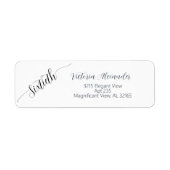 Elegant Script Sixtieth Birthday Celebration Etiket (Voorkant)