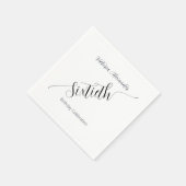 Elegant Script Sixtieth Birthday Celebration Servet (Hoek)