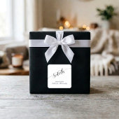 Elegant Script Sixtieth Birthday Celebration Vierkante Sticker