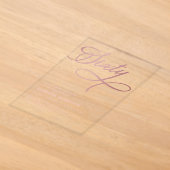 Elegant Script Sixty Roze Goud 60ste Verjaardag Acryl Uitnodigingen (Laagn)