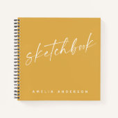 Elegant Script Sketchbook - Gepersonaliseerde naam Notitieboek (Voorkant)