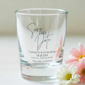 Elegant script Sla de datum op Shot Glas
