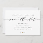 Elegant script sla de datum uitnodiging op (Voorkant)