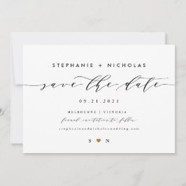 Elegant script sla de datum uitnodiging op