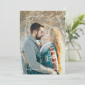 Elegant Script, sla de datumkaart op, aankondiging (Staand voorkant)