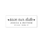 Elegant Script Sla onze datum op Rubberstempel (Afrduk)