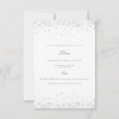 Elegant Script Sneeuwvlokken Bridal Douche Uitnodi Kaart (Achterkant)