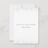 Elegant Script Sneeuwvlokken Bridal Douche Uitnodi Kaart (Voorkant)