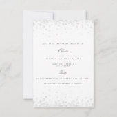 Elegant Script Sneeuwvlokken Bridal Douche Uitnodi Kaart (Achterkant)