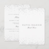 Elegant Script Sneeuwvlokken Bridal Douche Uitnodi Kaart (Voorkant / Achterkant)