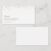 Elegant Script Sneeuwvlokken Bruiloft Details Informatiekaartje (Voorkant / Achterkant)