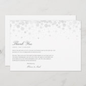 Elegant Script Sneeuwvlokken Dank je Kaart (Voorkant / Achterkant)