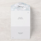 Elegant Script Sneeuwvlokken Winter Bruiloft All In One Uitnodiging (Buitenkant)