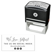 Elegant script social media zelfinktende stempel (In situ)