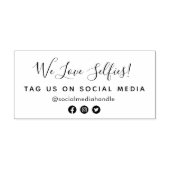Elegant script social media  zelfinktende stempel (Design)