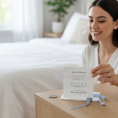 Elegant Script Something Blue Maid of Honor Card Notitiekaartje