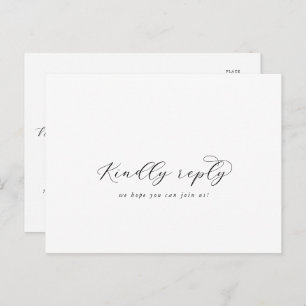 Elegant Script Song Request RSVP Briefkaart