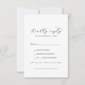 Elegant Script Song Request RSVP Card Kaartje (Voorkant)