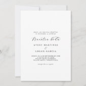 Elegant Script Spain Nuestra Boda Kaart (Voorkant)